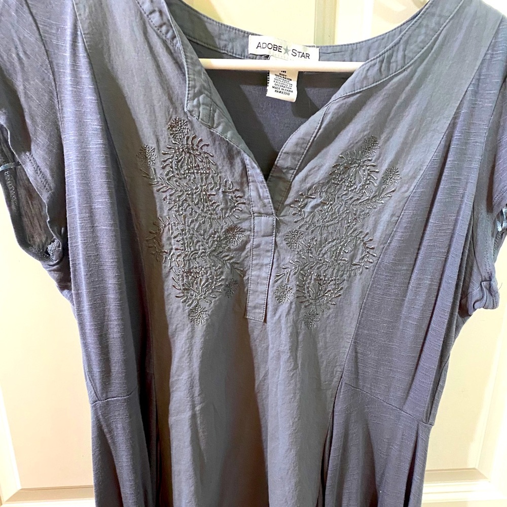 Grey Flowing Top